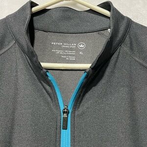 PETER MILLAR Pullover Mens XL Crown Sport Chamonix UPF50+ Golf Full Zip Gray